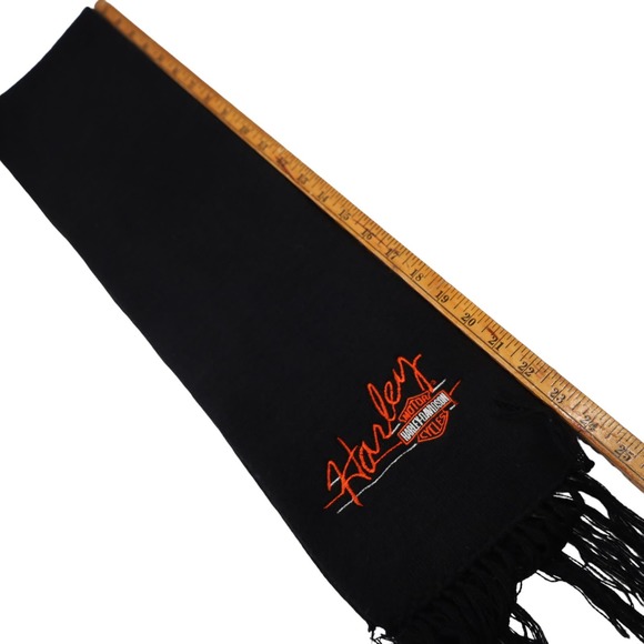 Vintage Harley Davidson Script Spellout Scarf - Picture 4 of 5